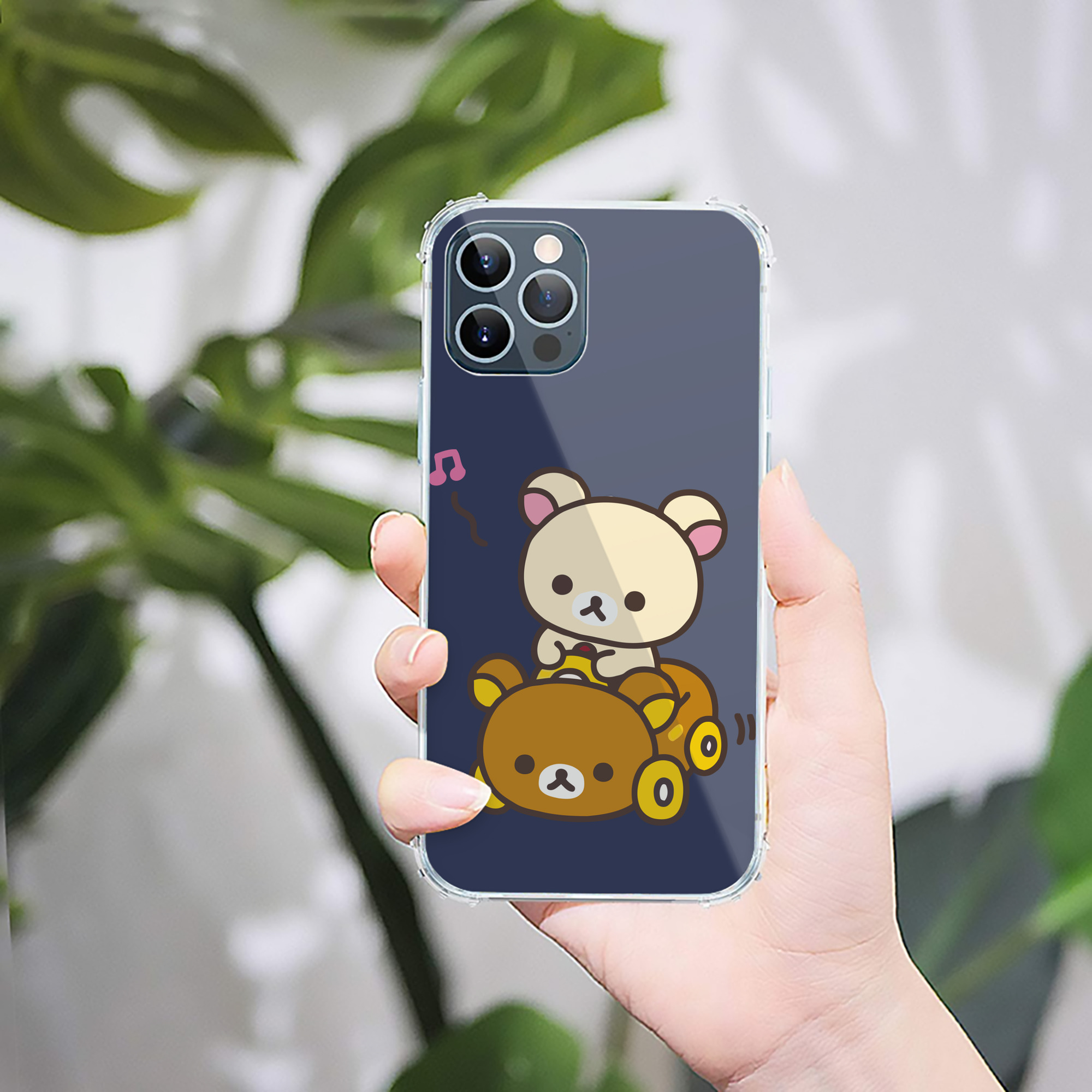 （画像用） リラックマ リラックマ キイロイトリ Rilakkuma Korilakkuma Kiiroitori 【iPhone 12シリーズ対応】透明スマホケース（クリアソフトケース）